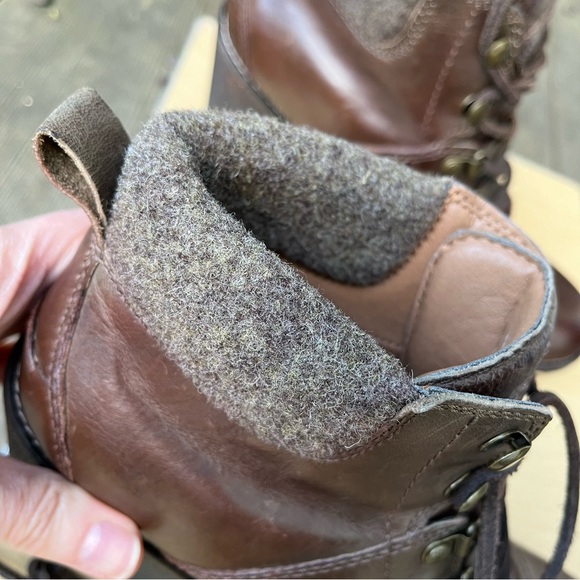 Sperry Top-Sider Wm’s Celeste Bliss Brown Leather Wedge Lace Up Ankle Boots Sz 9 - Picture 3 of 14